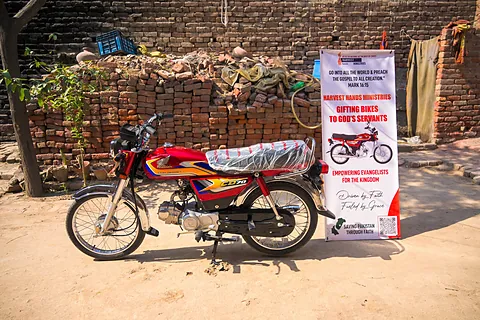 Gifting bikes to God's servants