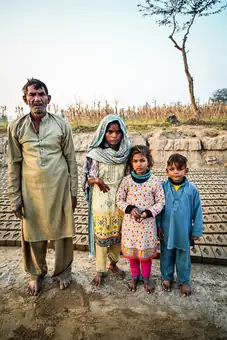 Working at the brick kiln