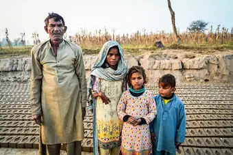 Working at the brick kiln
