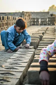 Working at the brick kiln