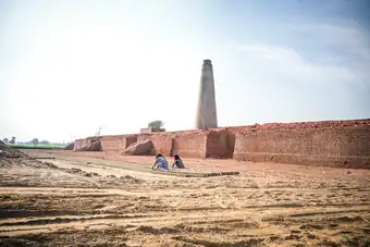 Working at the brick kiln