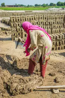 Working at the brick kiln