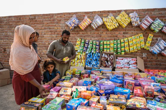Flour, rice, oil and lentils to carry them through the first months